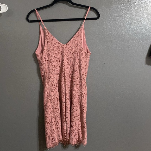 🌸 Xtraordinary Pink Flower Lace Dress - Picture 5 of 7